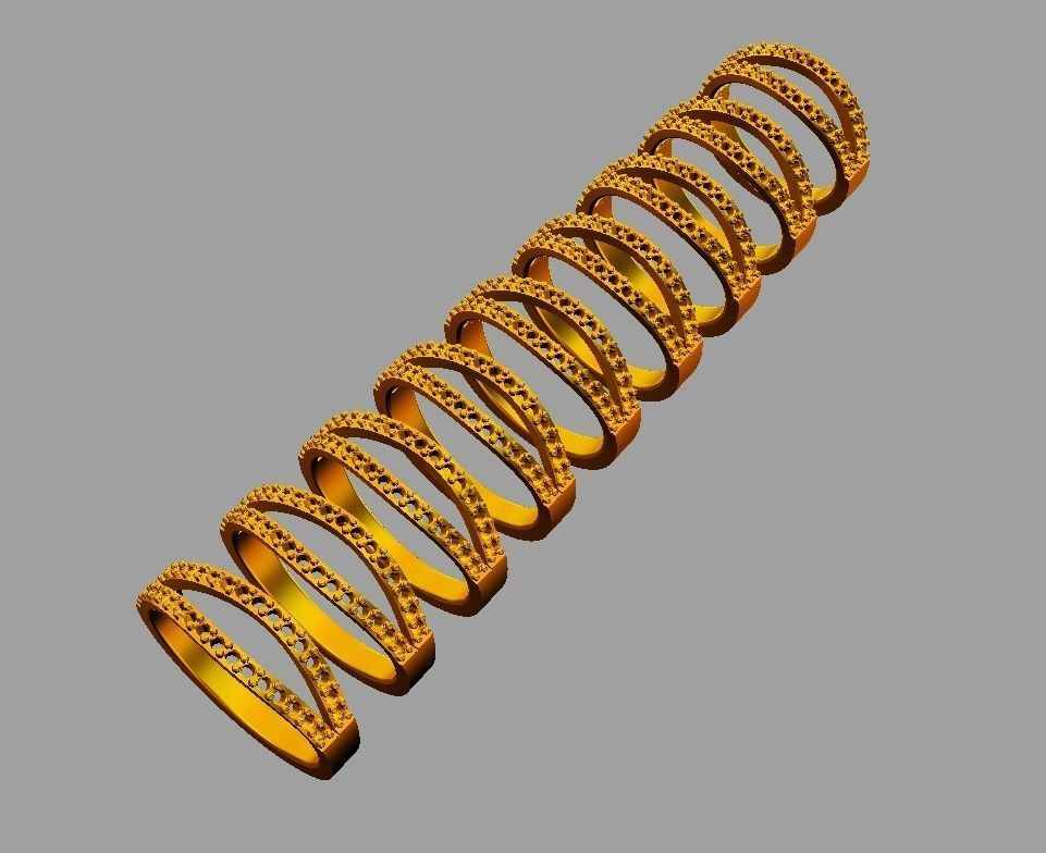 Diamond Ring 3D print model_7