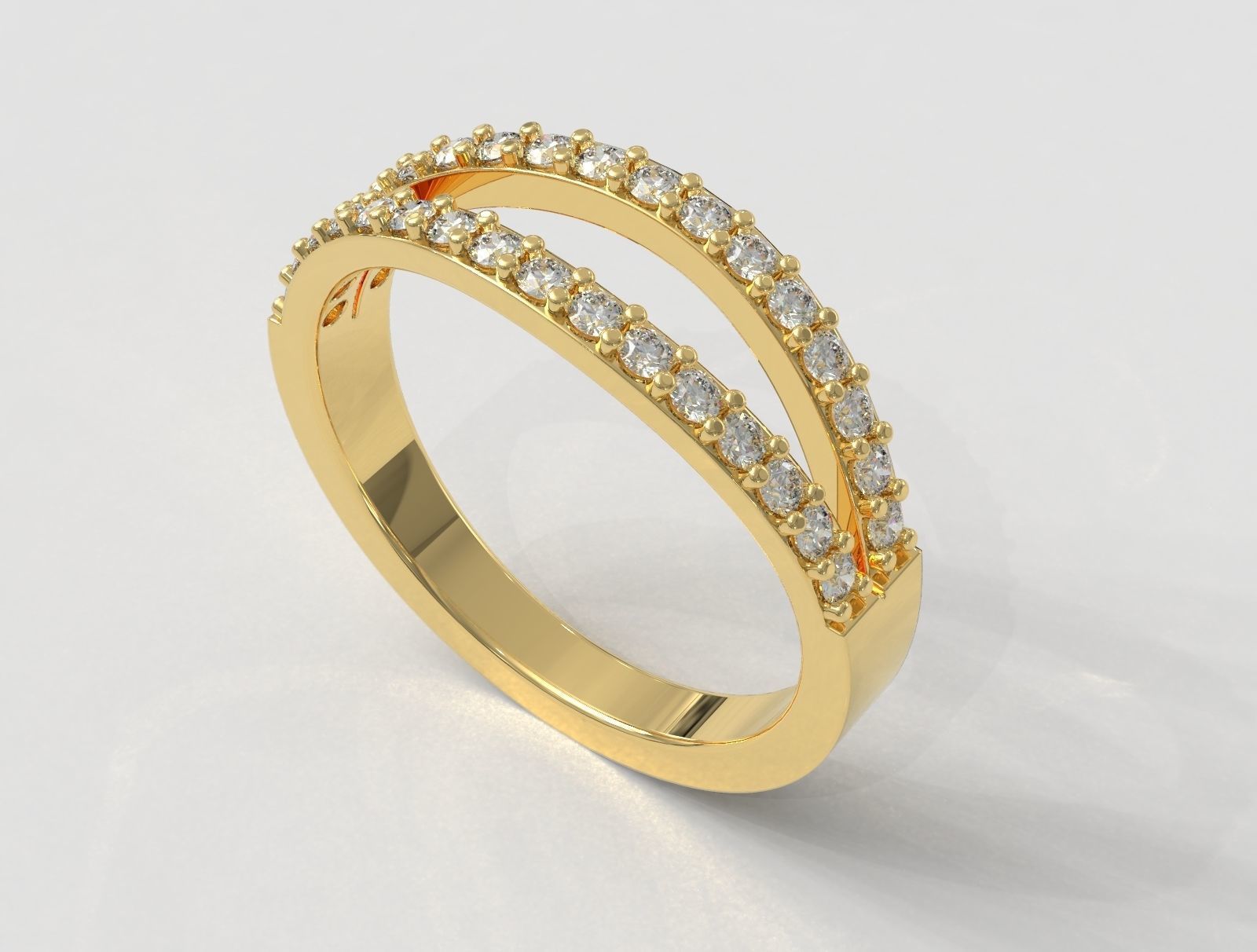 Diamond Ring 3D print model_4