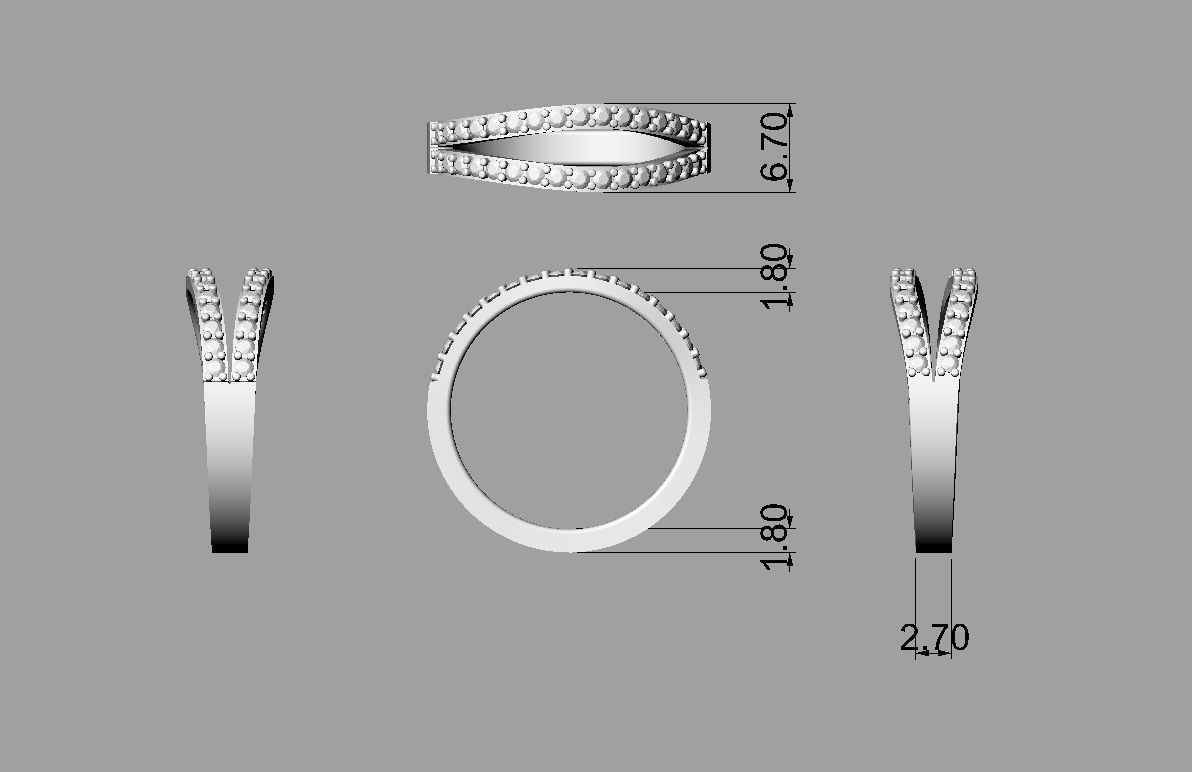 Diamond Ring 3D print model_5