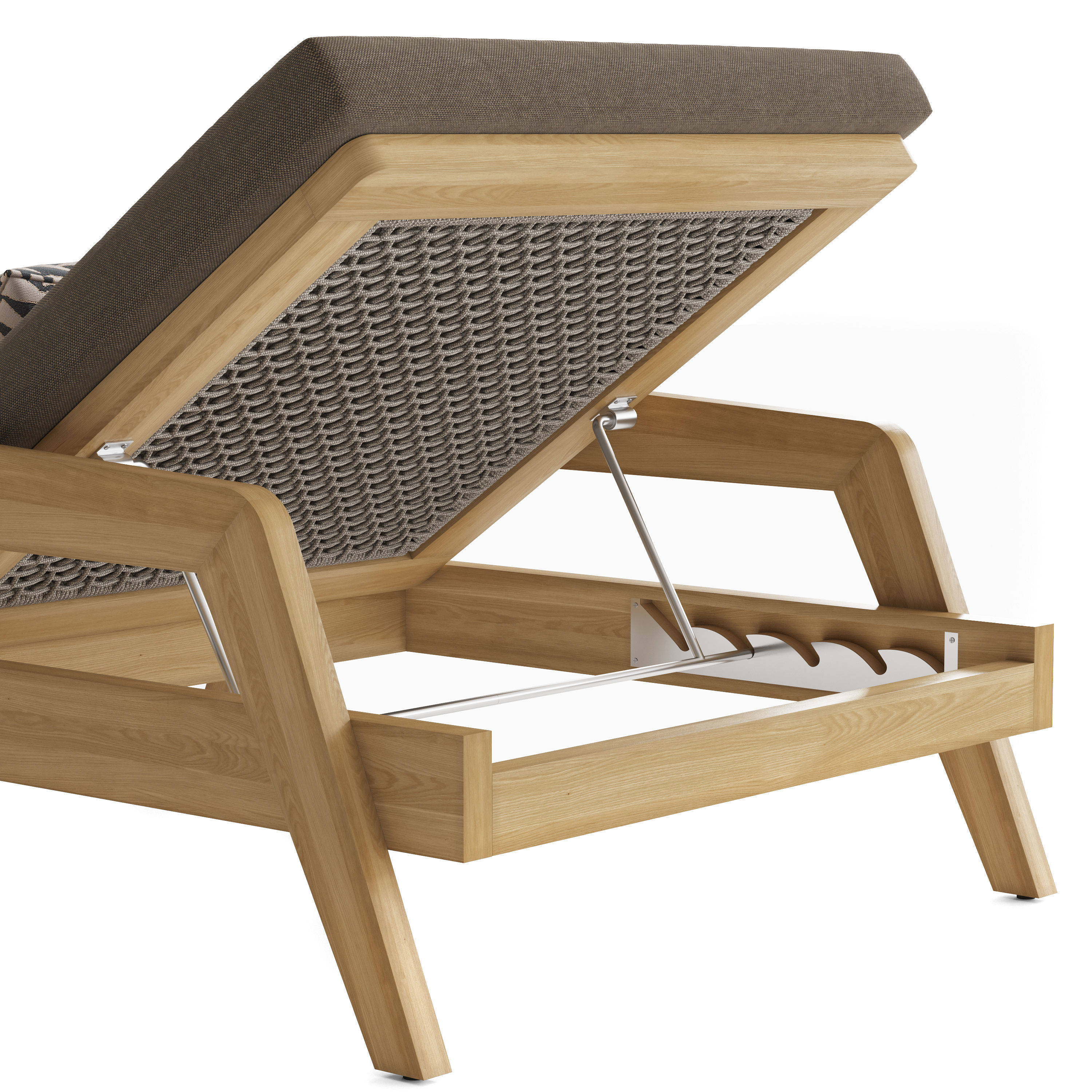 RH  AVILA TEAK CHAISE 3D model_1