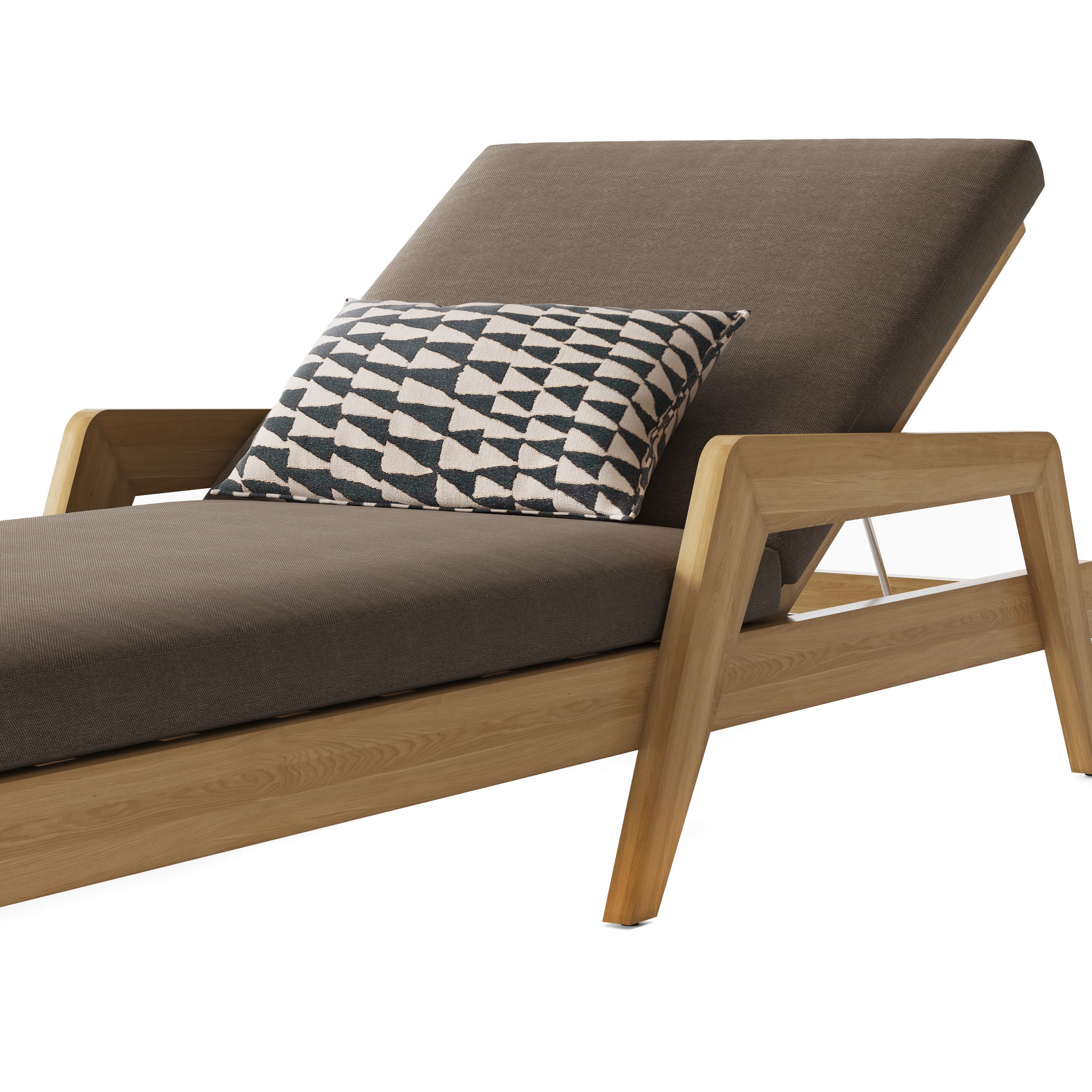 RH  AVILA TEAK CHAISE 3D model_2