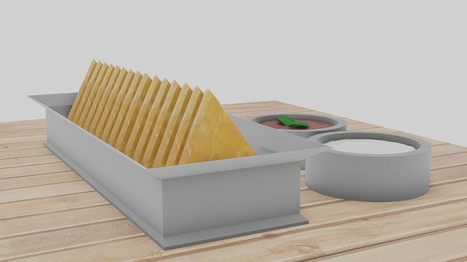 Samosa cheese tray 3D model
