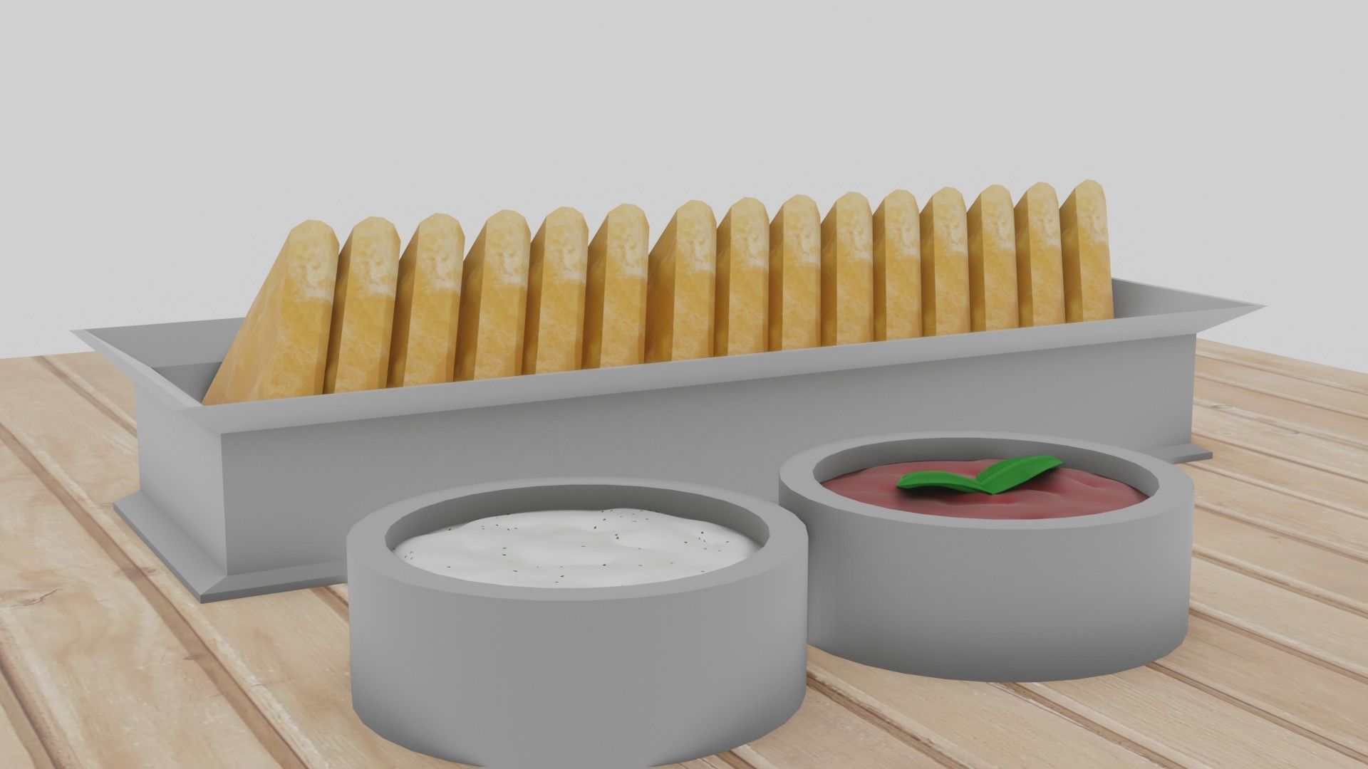 Samosa cheese tray 3D model_1