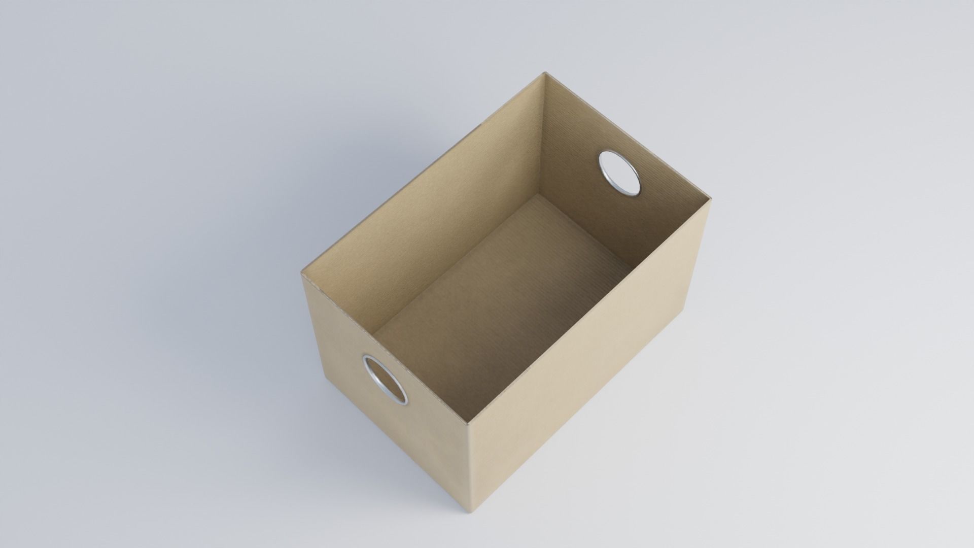 Cardboard Filing Box 4K and 2K Low-poly 3D model_4