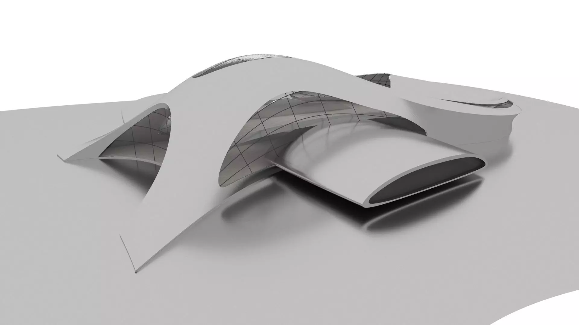 VR art Gallery 7 organic 3D model_0