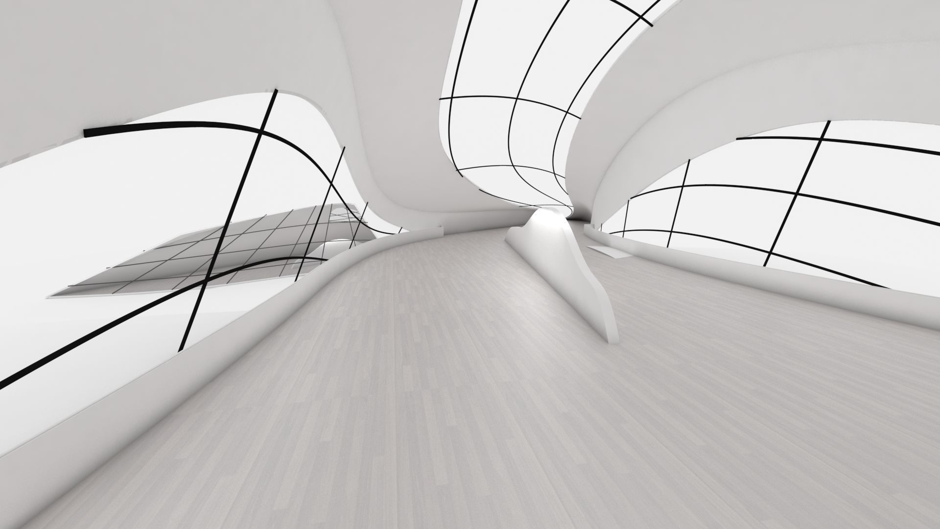 VR art Gallery 7 organic 3D model_1