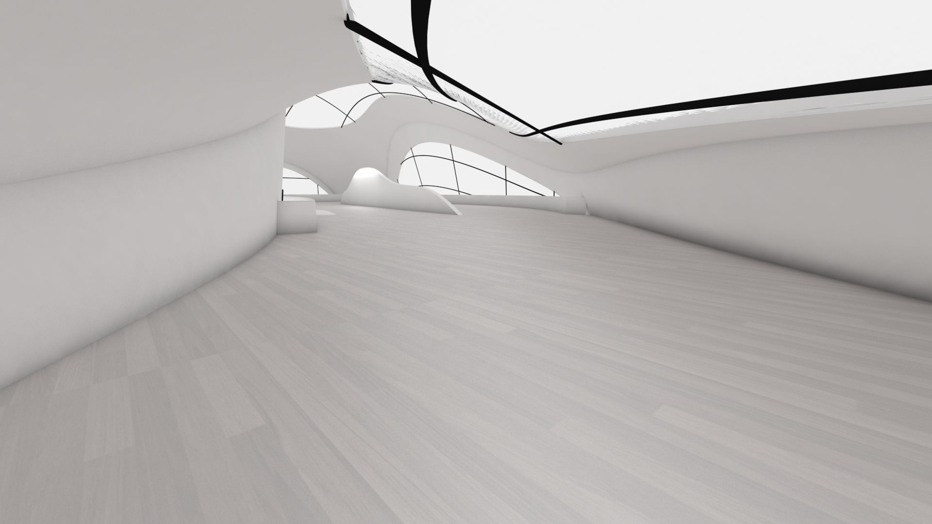 VR art Gallery 7 organic 3D model_2