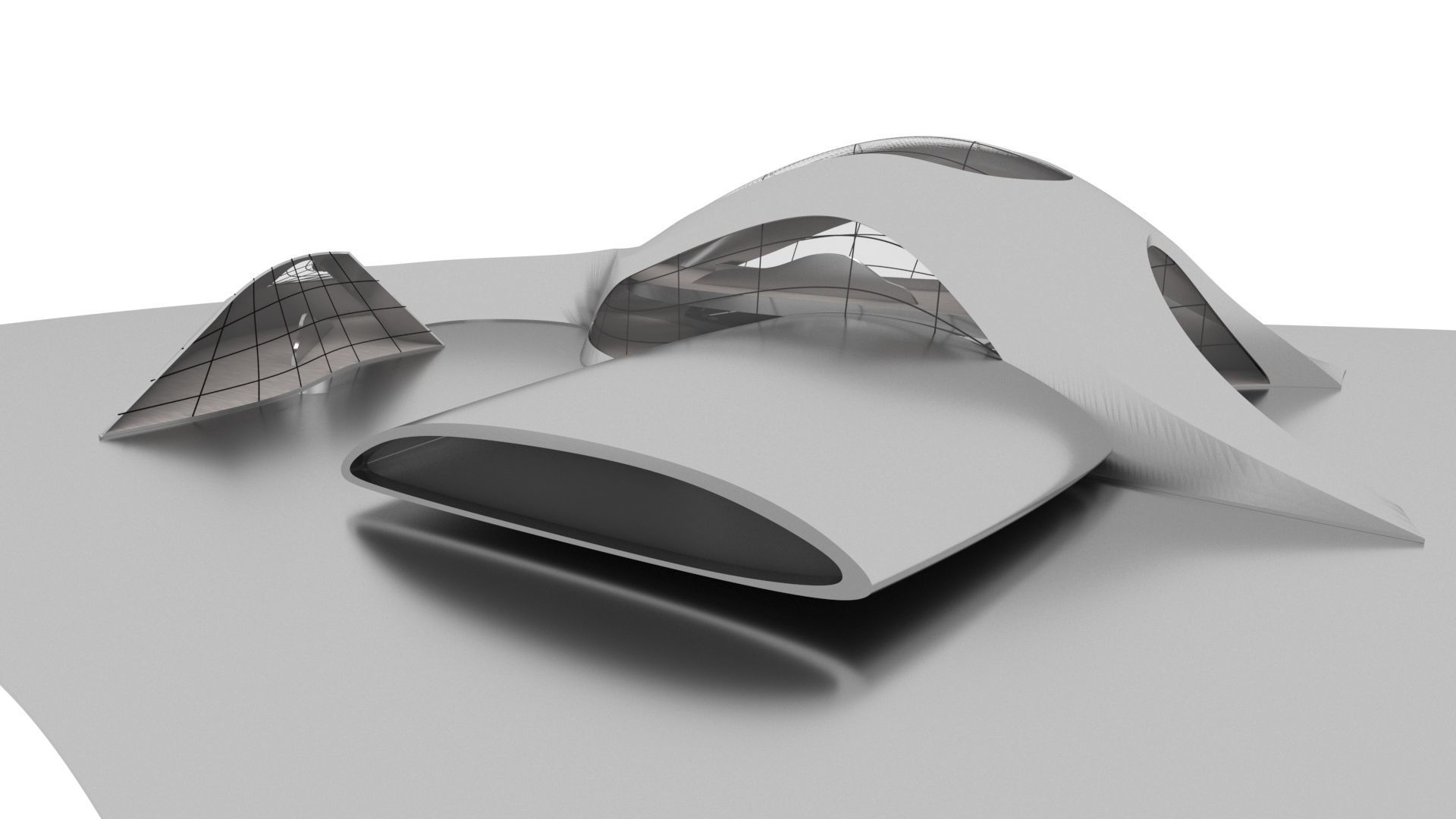 VR art Gallery 7 organic 3D model_3