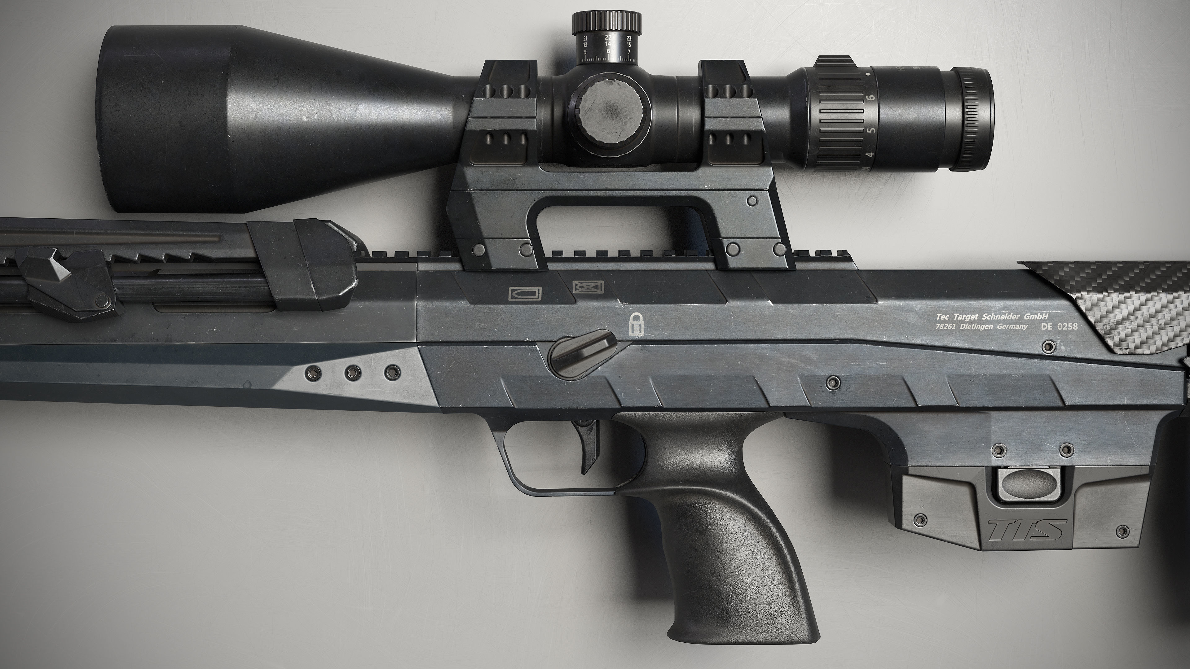 TTS Xceed sniper rifle Low-poly 3D model_1