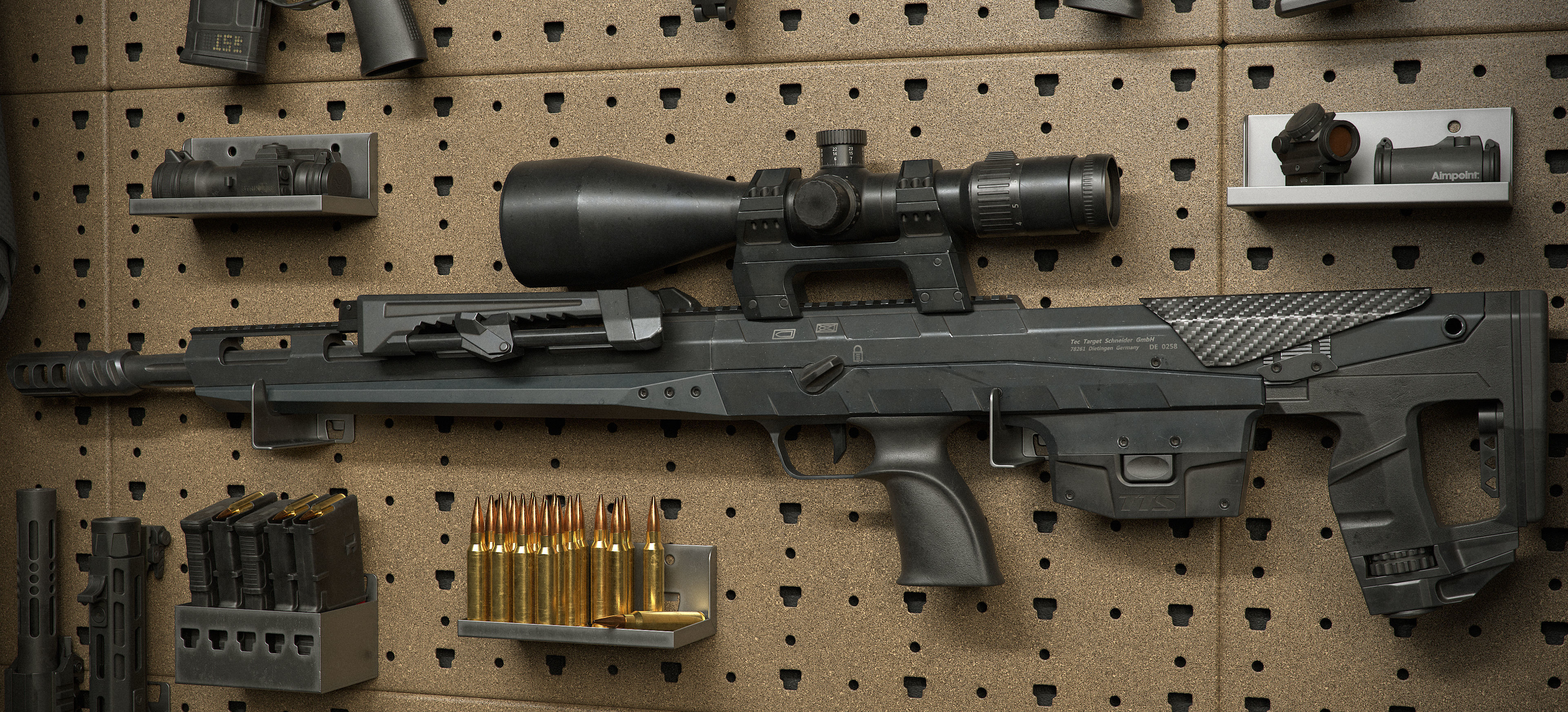 TTS Xceed sniper rifle Low-poly 3D model_11