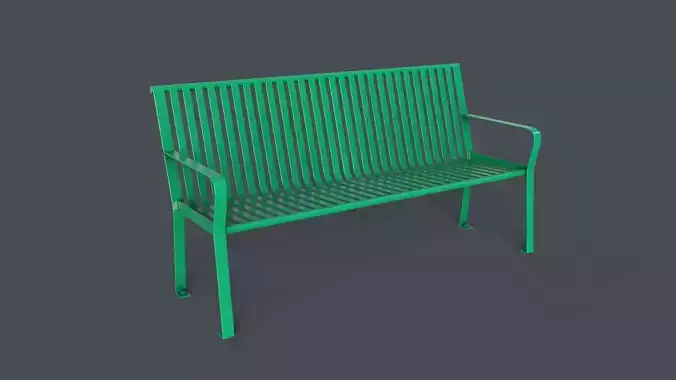 Metal Modern Bench 3 PBR Game Ready