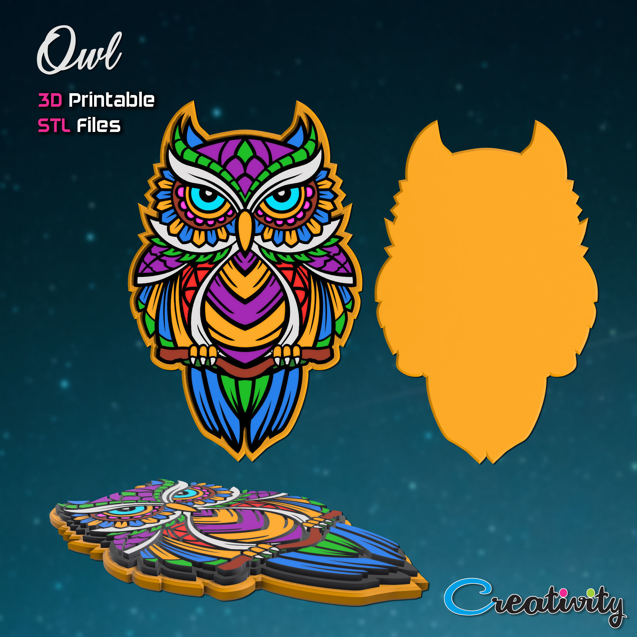 OWL 3D printable 3D model 3D printable | CGTrader