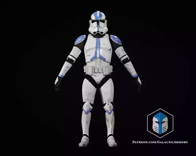 Print-In-Place Articulated Clone Trooper Figurine 3D print model