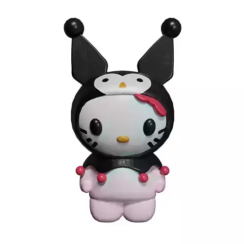 Kuromi hello kitty figurine