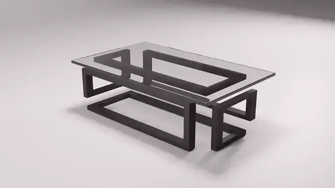 Loft glass metallic table