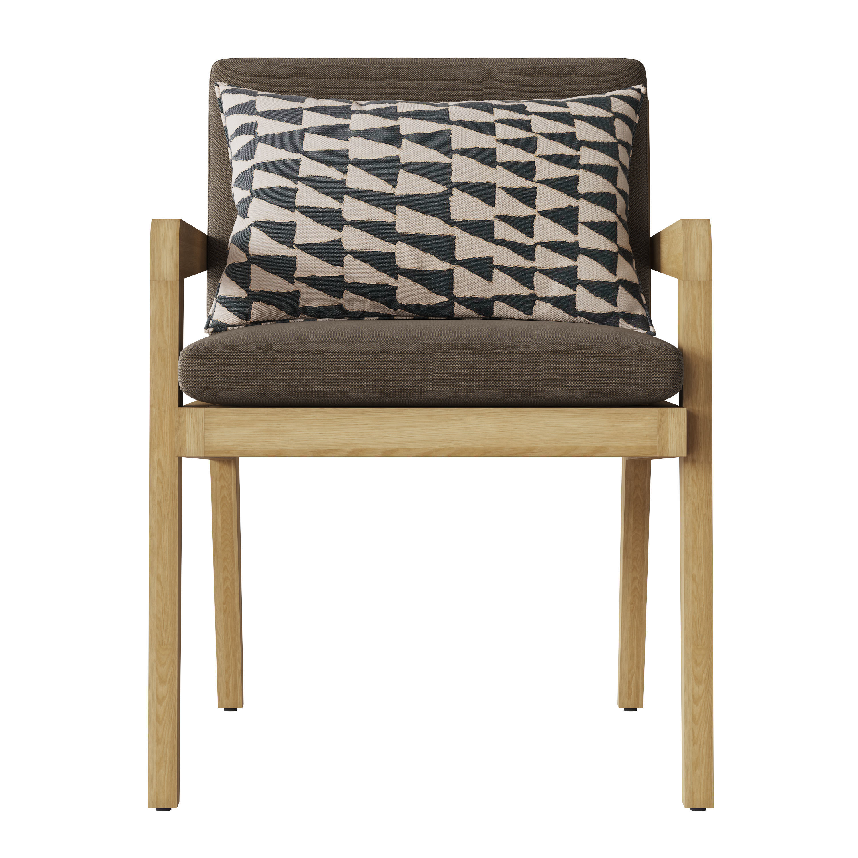 RH AVILA TEAK DINING TABLE 108 3D model_5