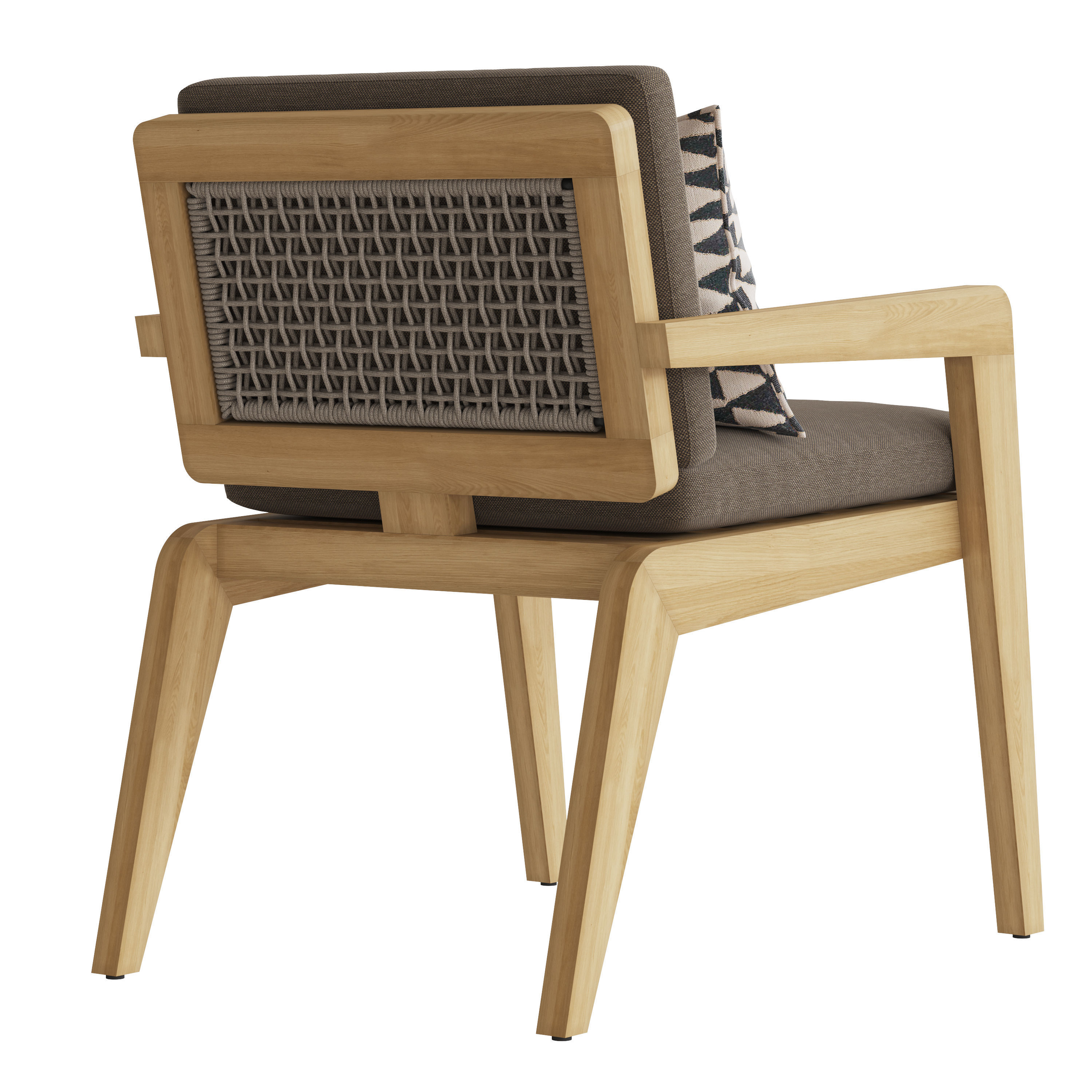 RH AVILA TEAK DINING TABLE 108 3D model_2