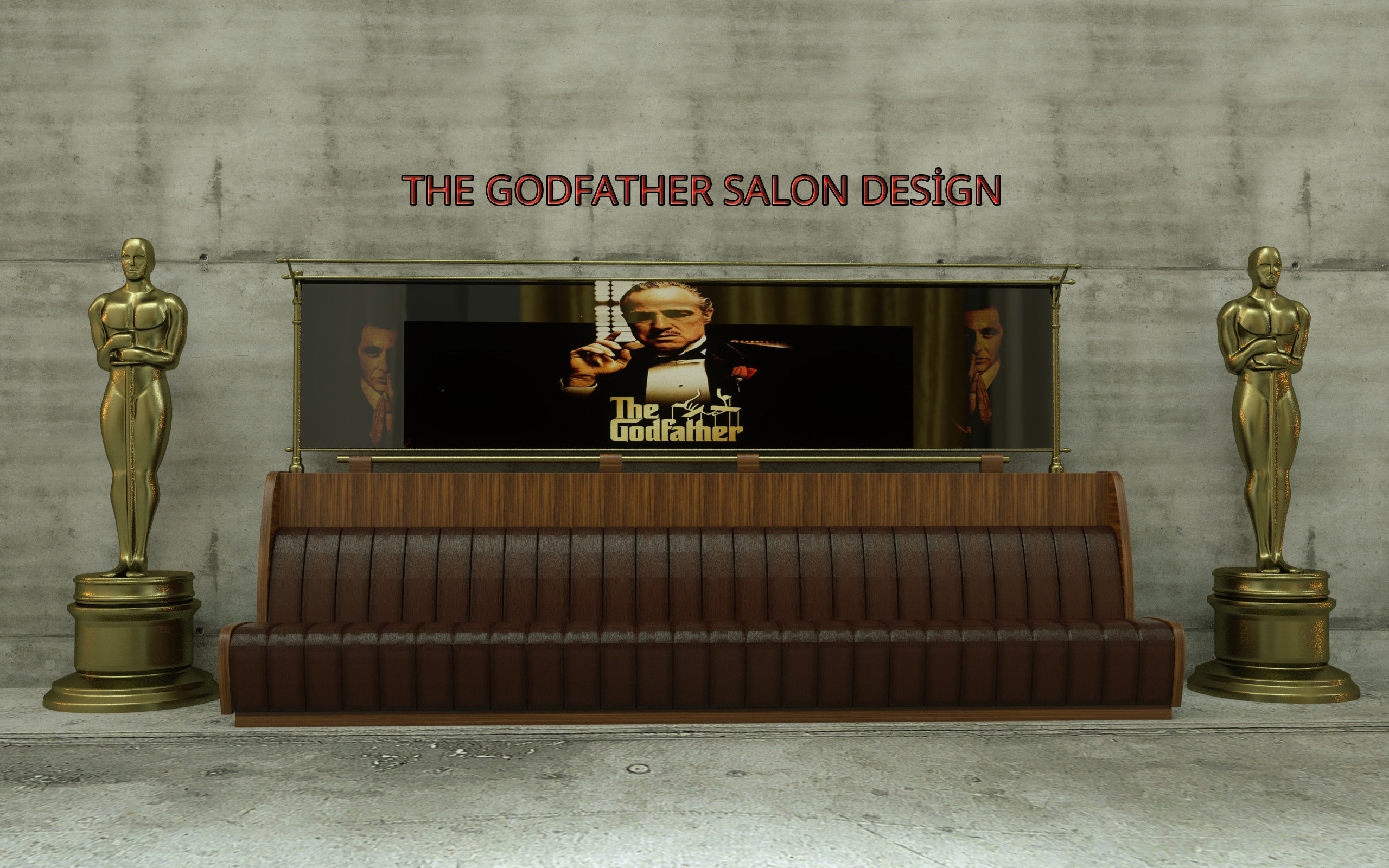 The Godfather SOFA 3D MODEL 3D model_1