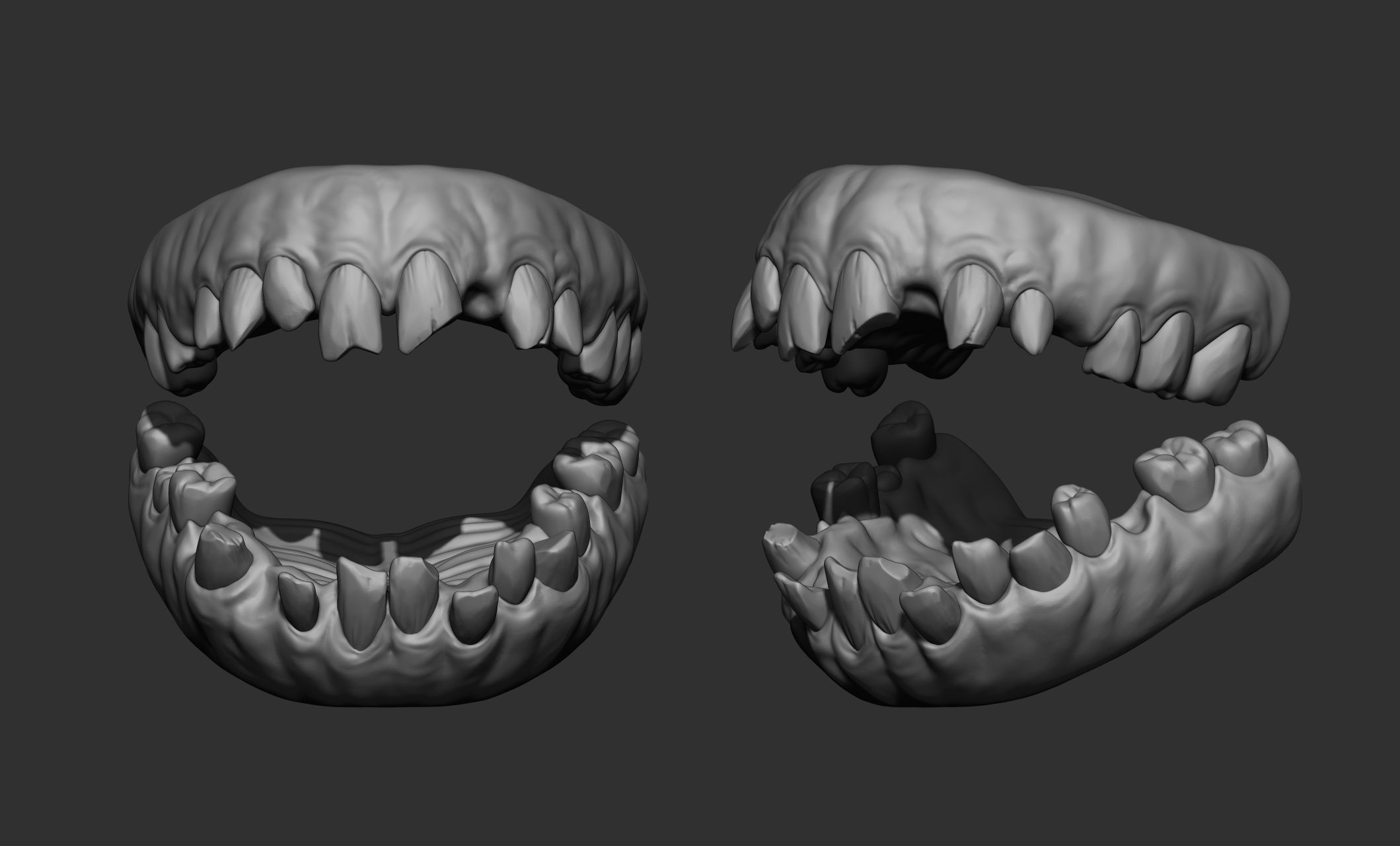 Creature  Monster Teeth 3D model_7