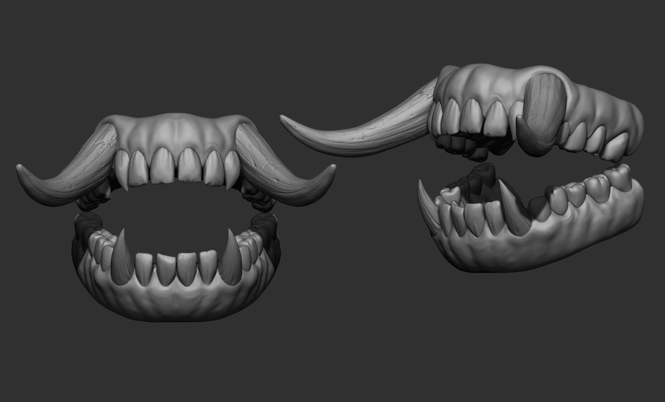 Creature  Monster Teeth 3D model_16