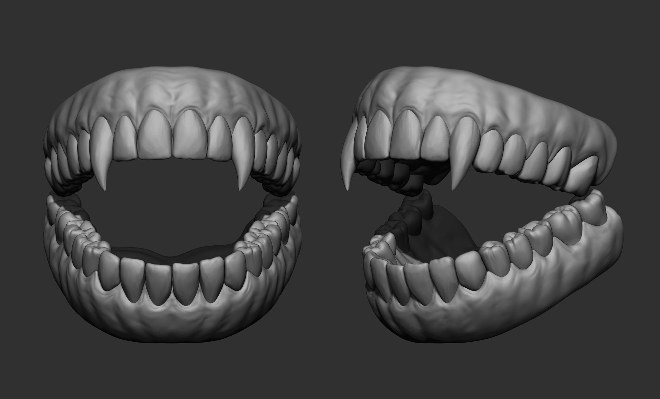 Creature  Monster Teeth 3D model_5
