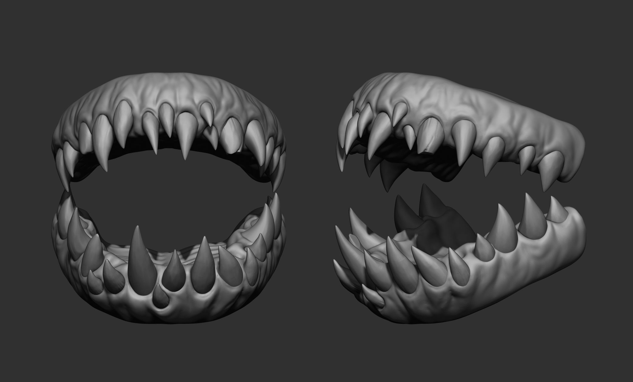 Creature  Monster Teeth 3D model_8