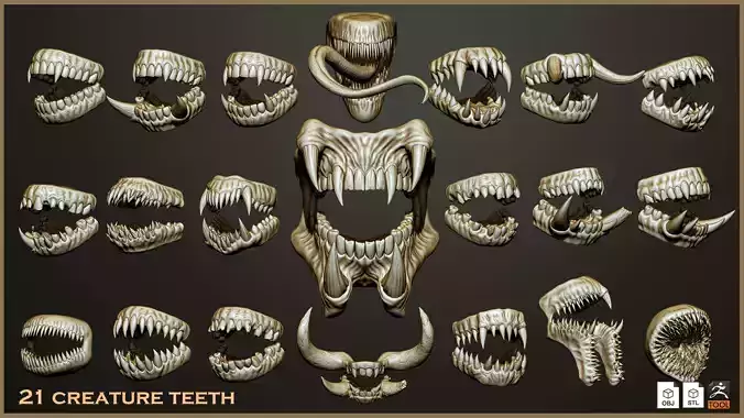 Creature  Monster Teeth 3D model