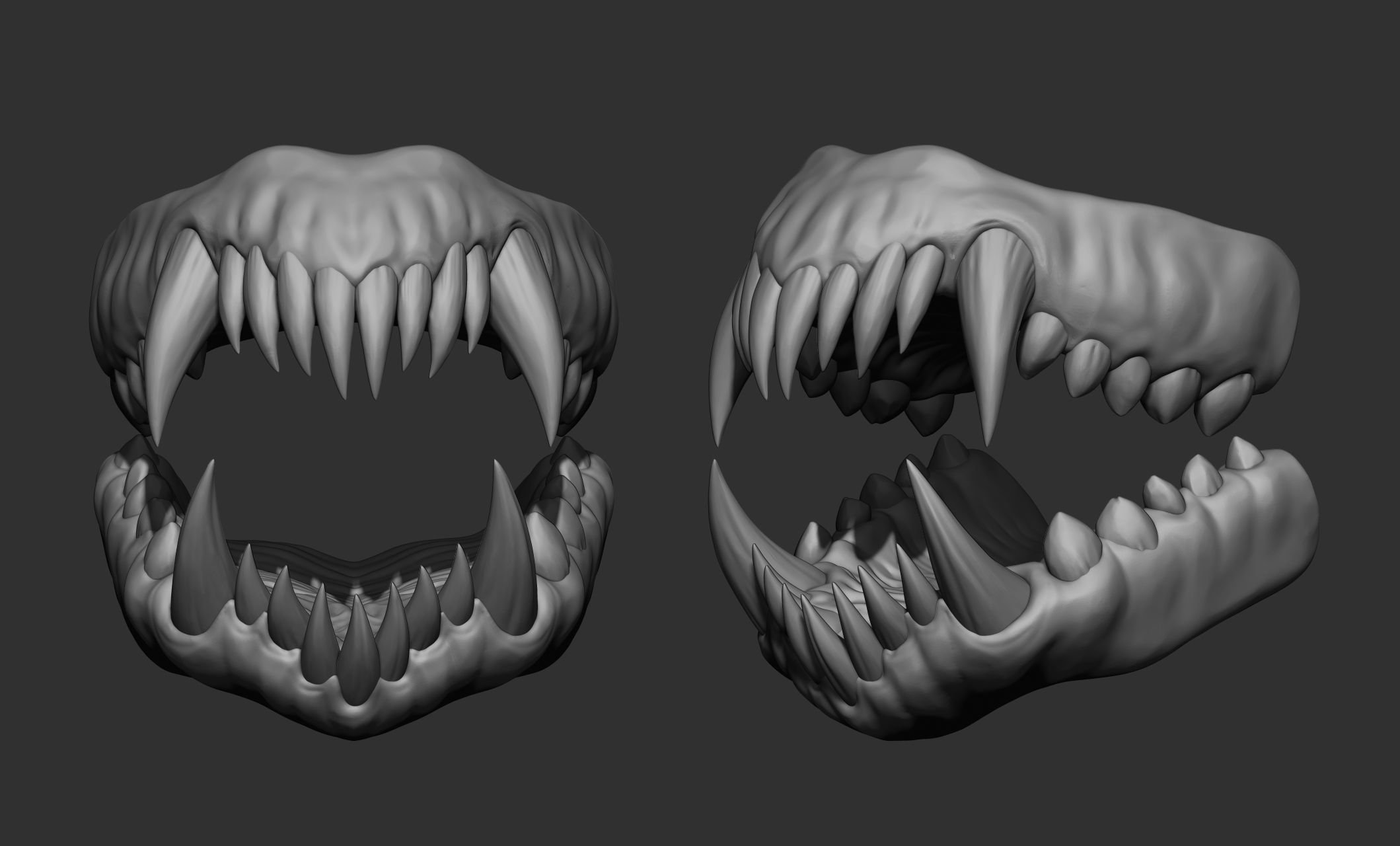 Creature  Monster Teeth 3D model_12