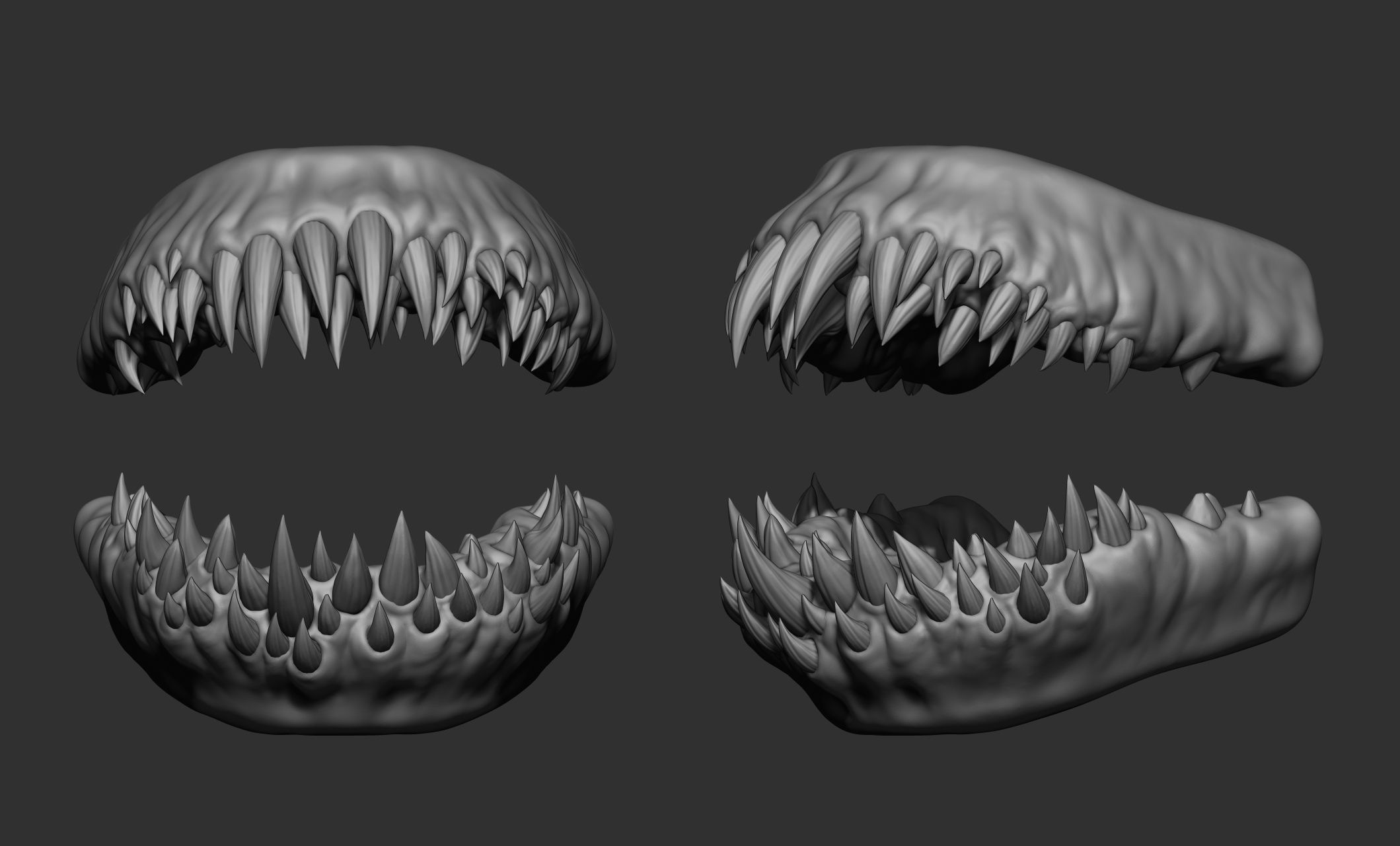 Creature  Monster Teeth 3D model_11