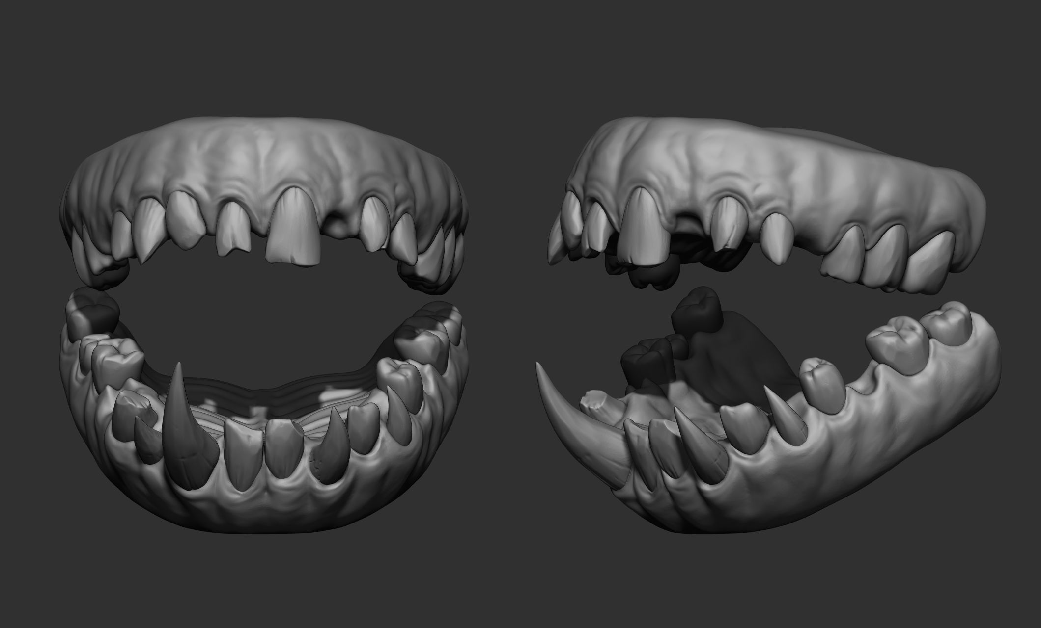 Creature  Monster Teeth 3D model_10