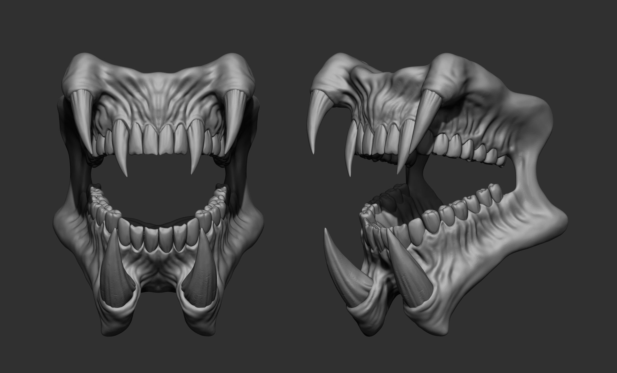 Creature  Monster Teeth 3D model_13