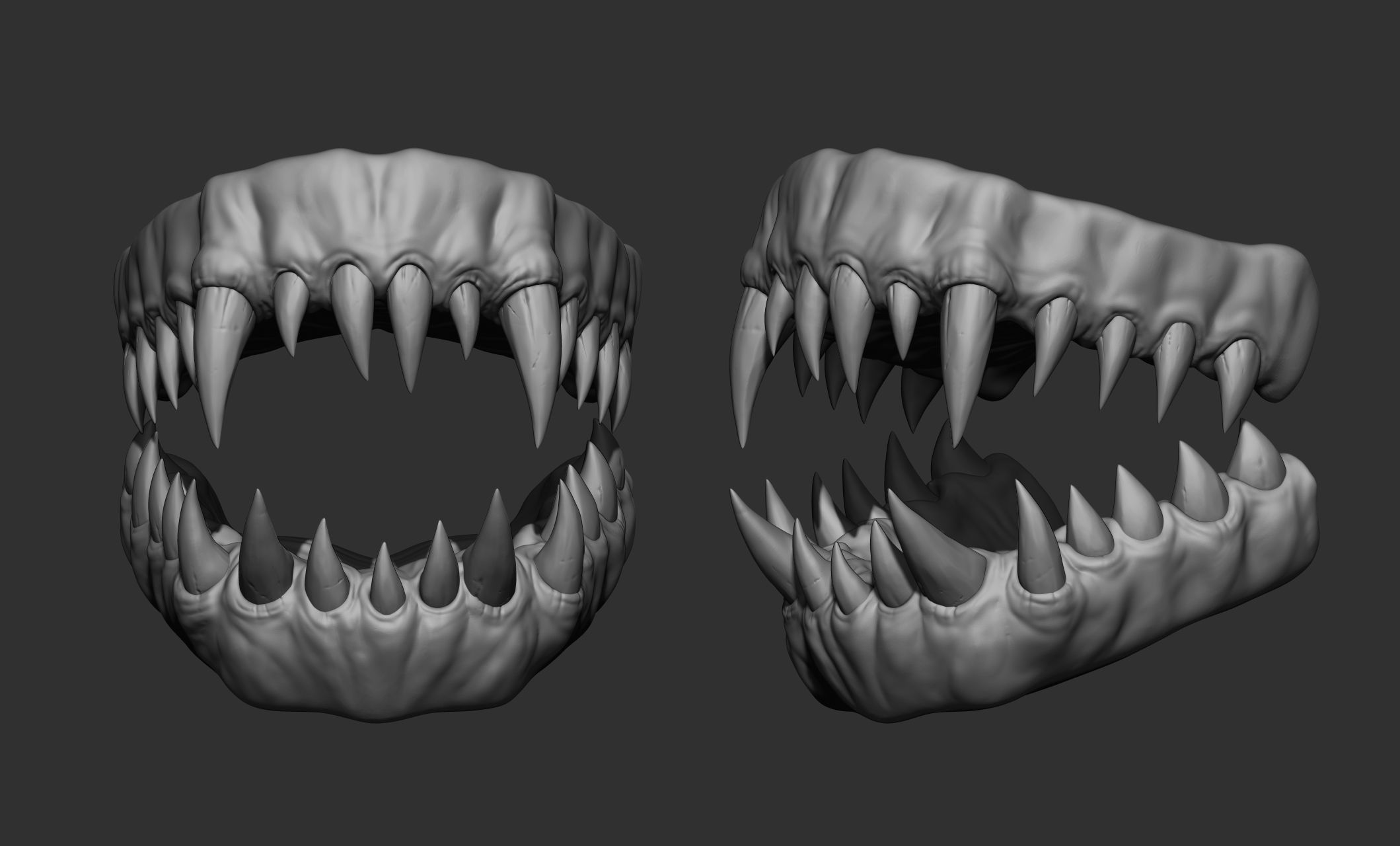Creature  Monster Teeth 3D model_6