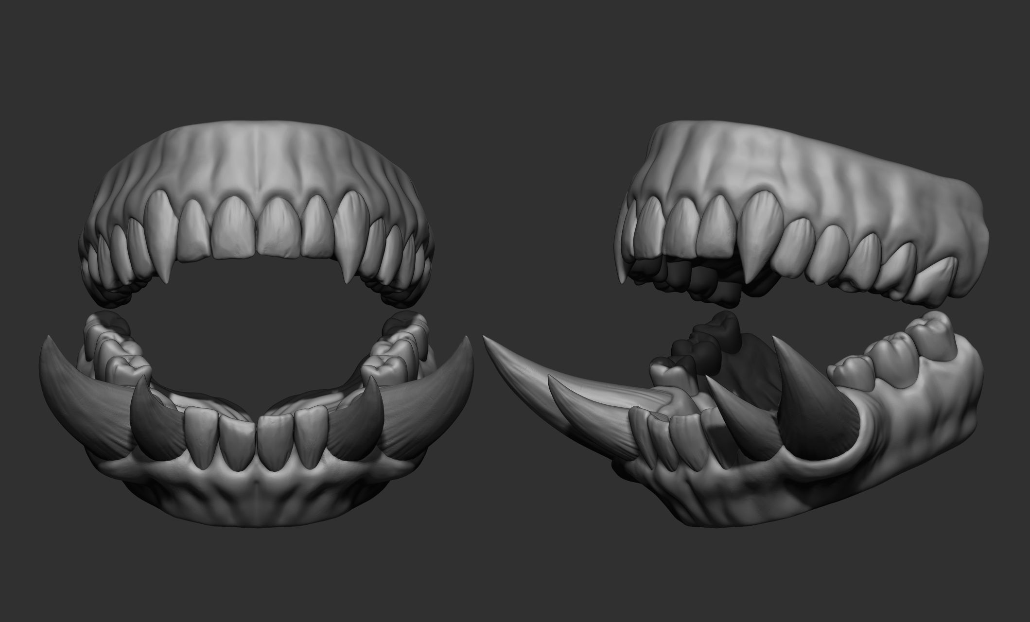 Creature  Monster Teeth 3D model_9