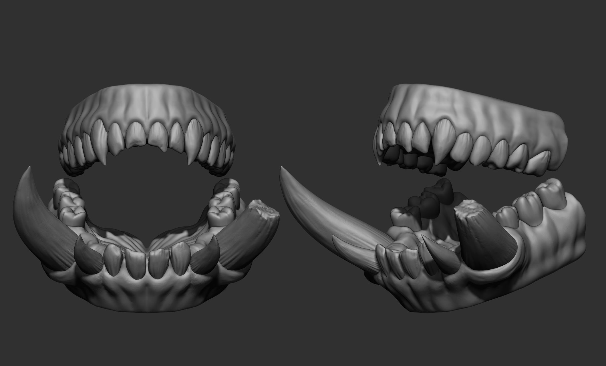 Creature  Monster Teeth 3D model_15