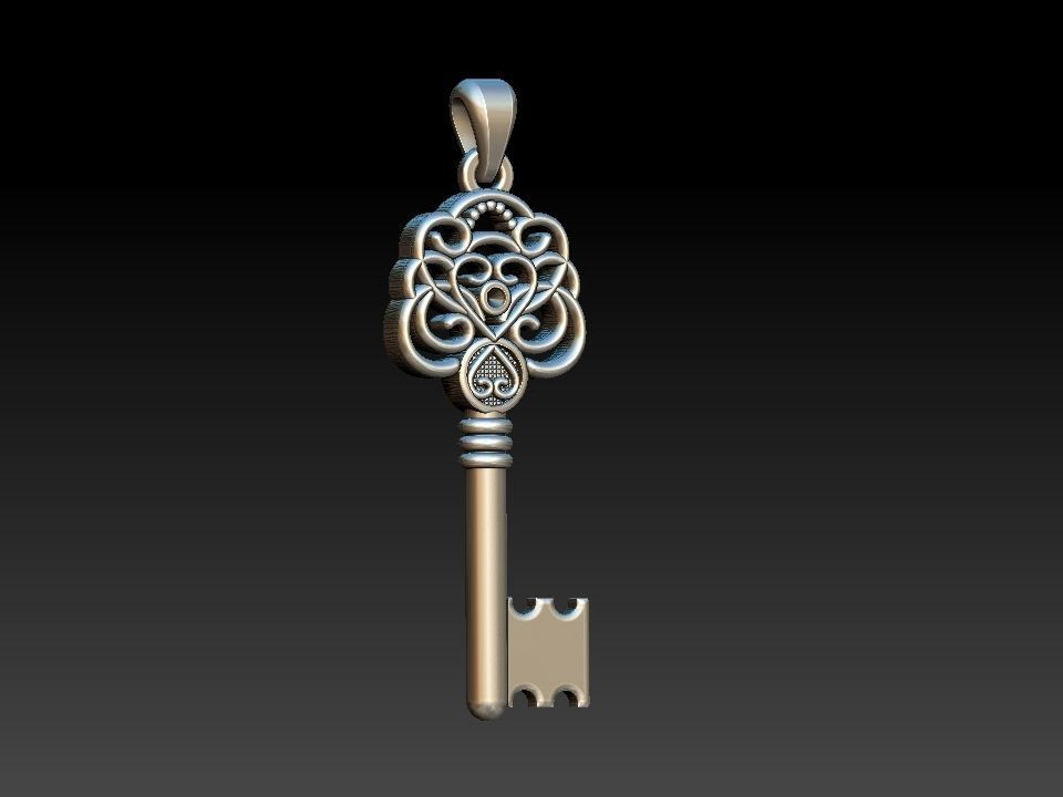 Key Chave Pendant 3D print model_1