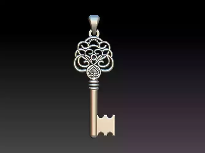 Key Chave Pendant 3D print model Key Chave Pendant 3D print model