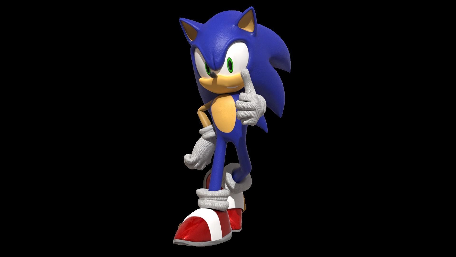 Sonic The Hedgehog 3D model_2