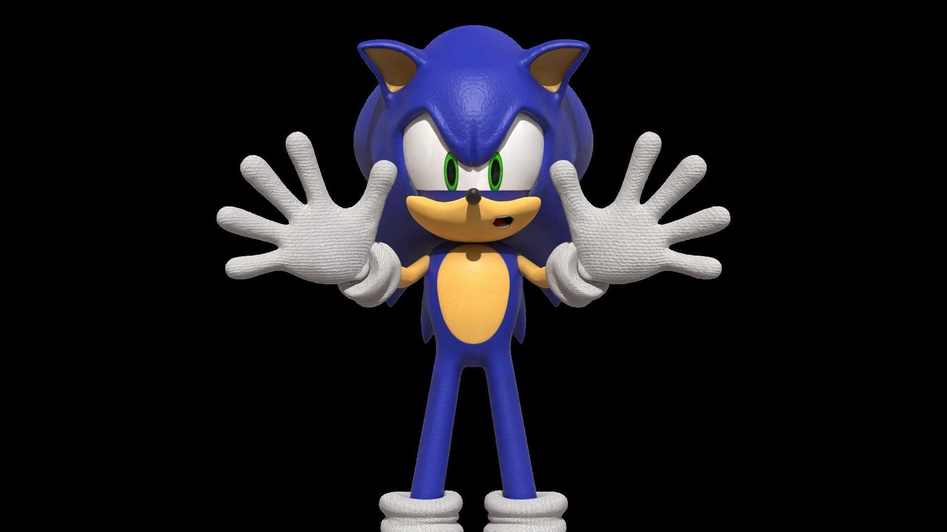 Sonic The Hedgehog 3D model_4