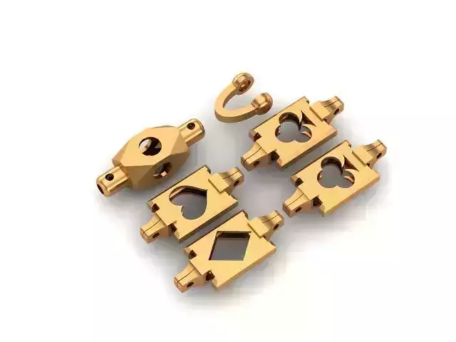 Eslabon para cadena chain link-ESL1122014-POKER 3D print model
