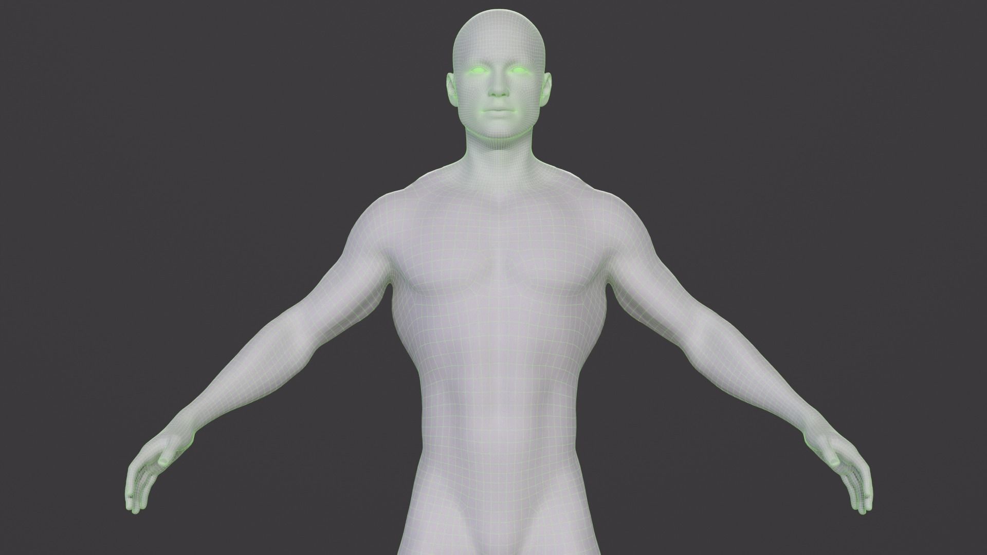Rigged human low poly model Low-poly 3D model_4