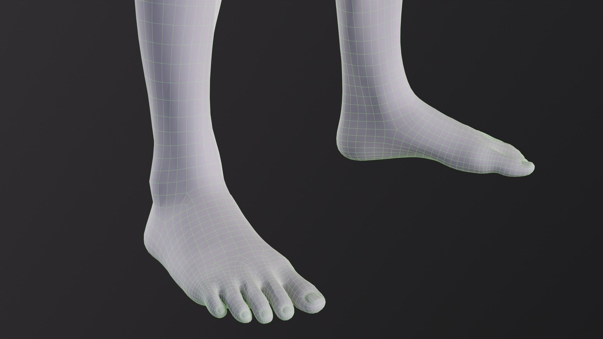 Rigged human low poly model Low-poly 3D model_5