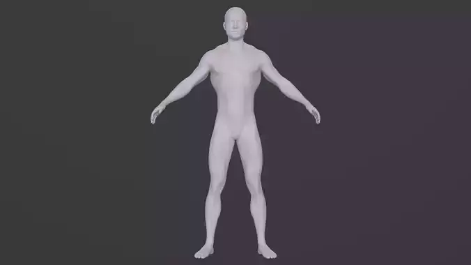 Rigged human low poly model Low-poly 3D model