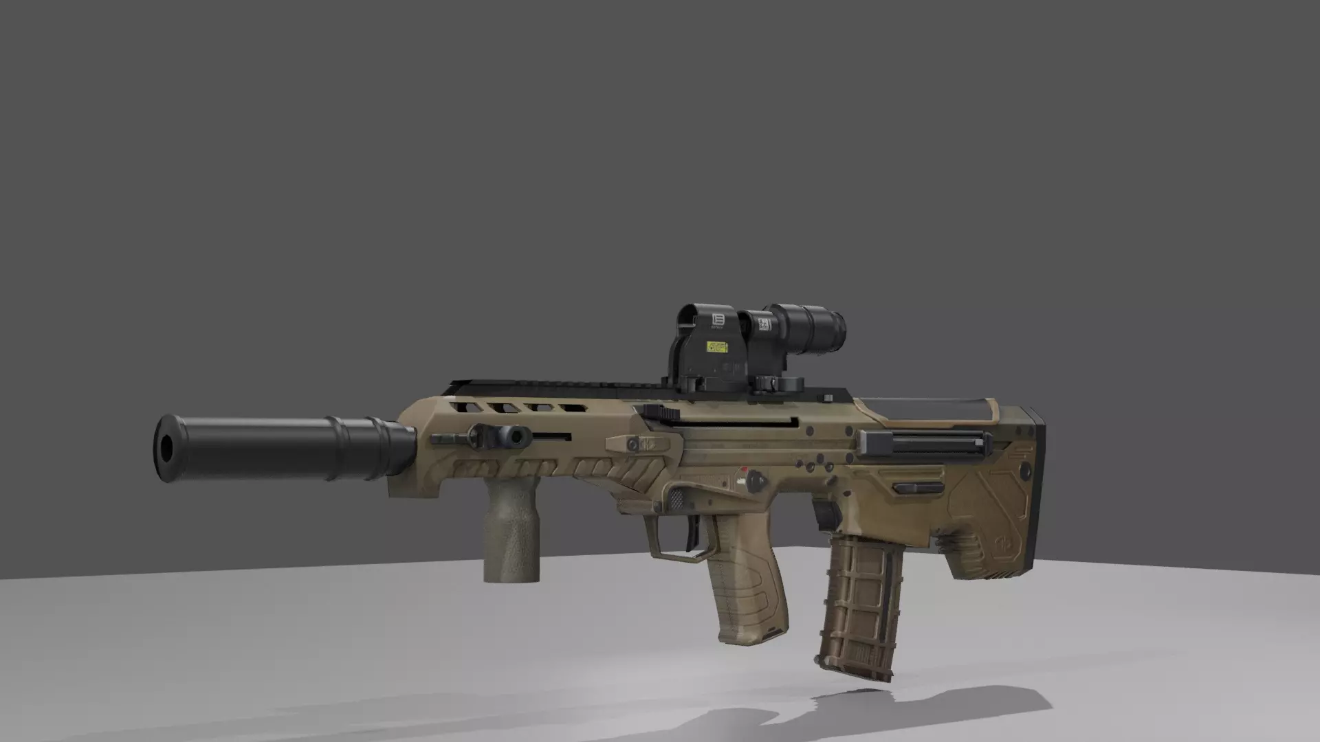MDR Rifle Low-poly 3D model
