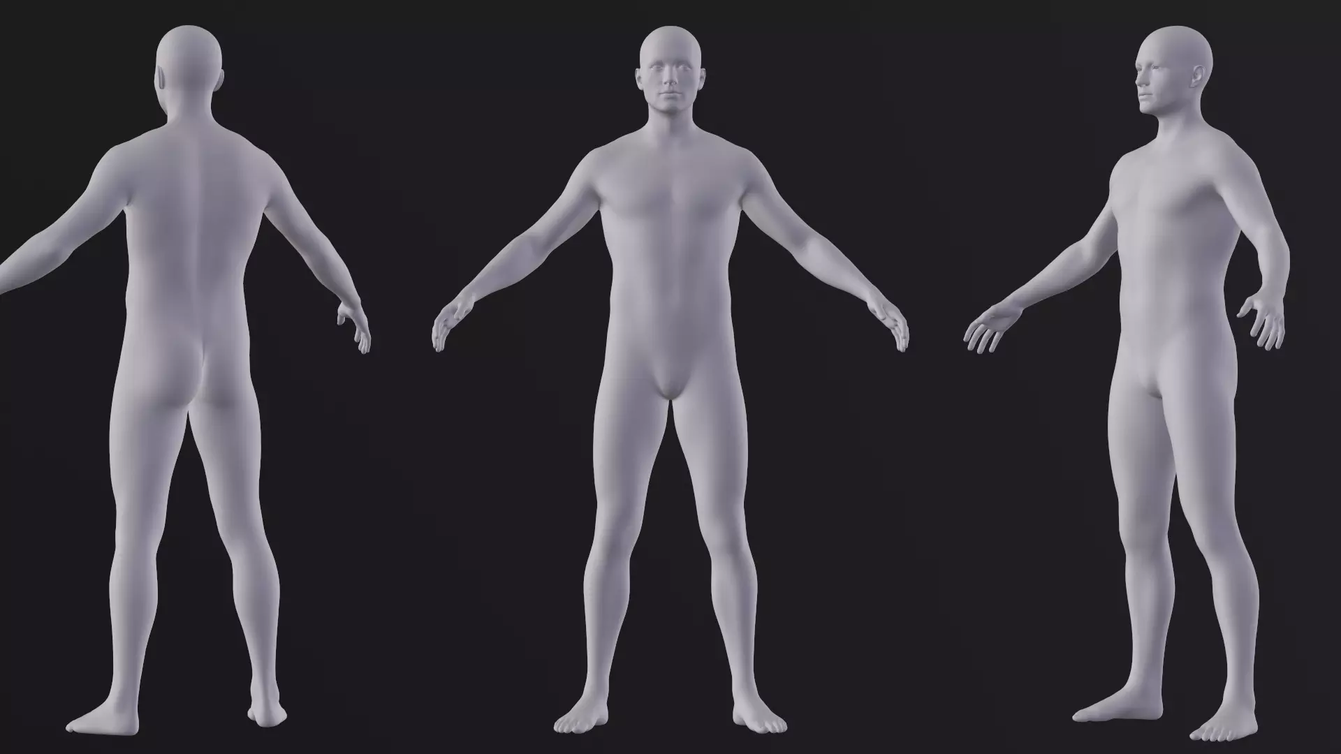 Human rigged low poly model Low-poly 3D model_0