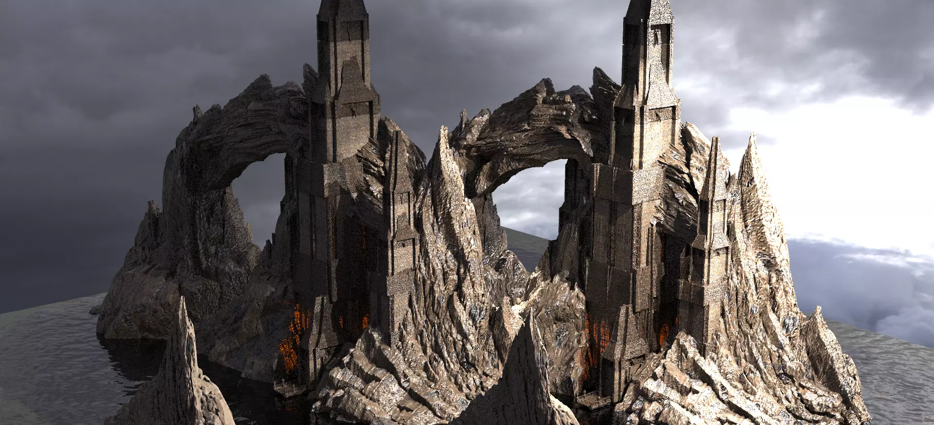 Vlad Ocean Fortress Kitbash  3D model_0