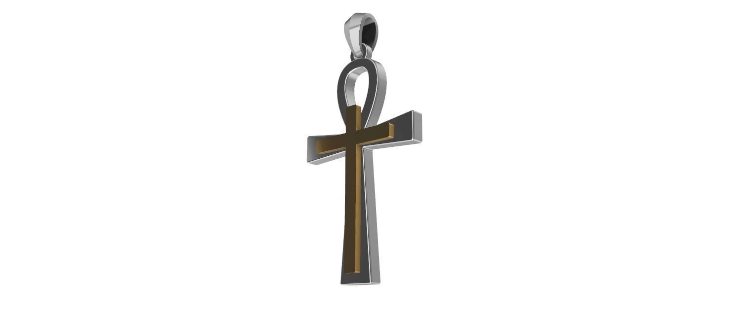 ANKH CROSS ANSATA fitting Pendant 3D print model_11