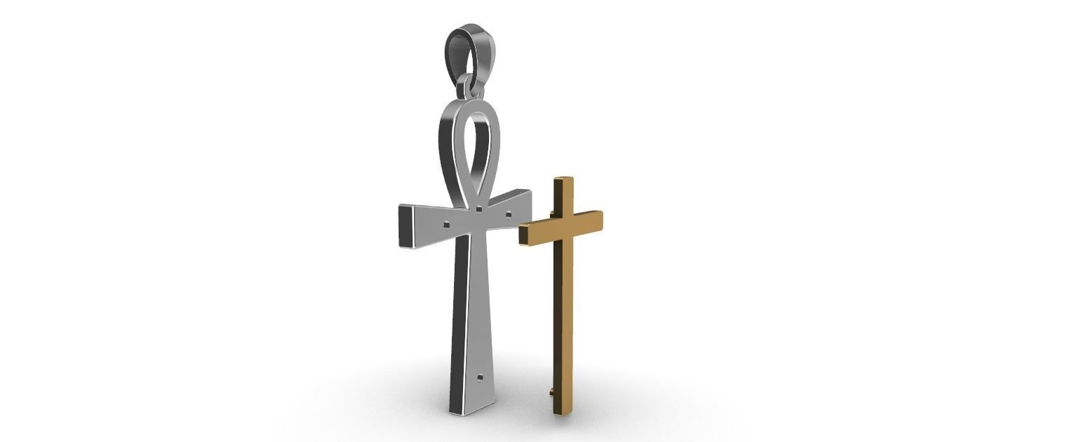 ANKH CROSS ANSATA fitting Pendant 3D print model_2
