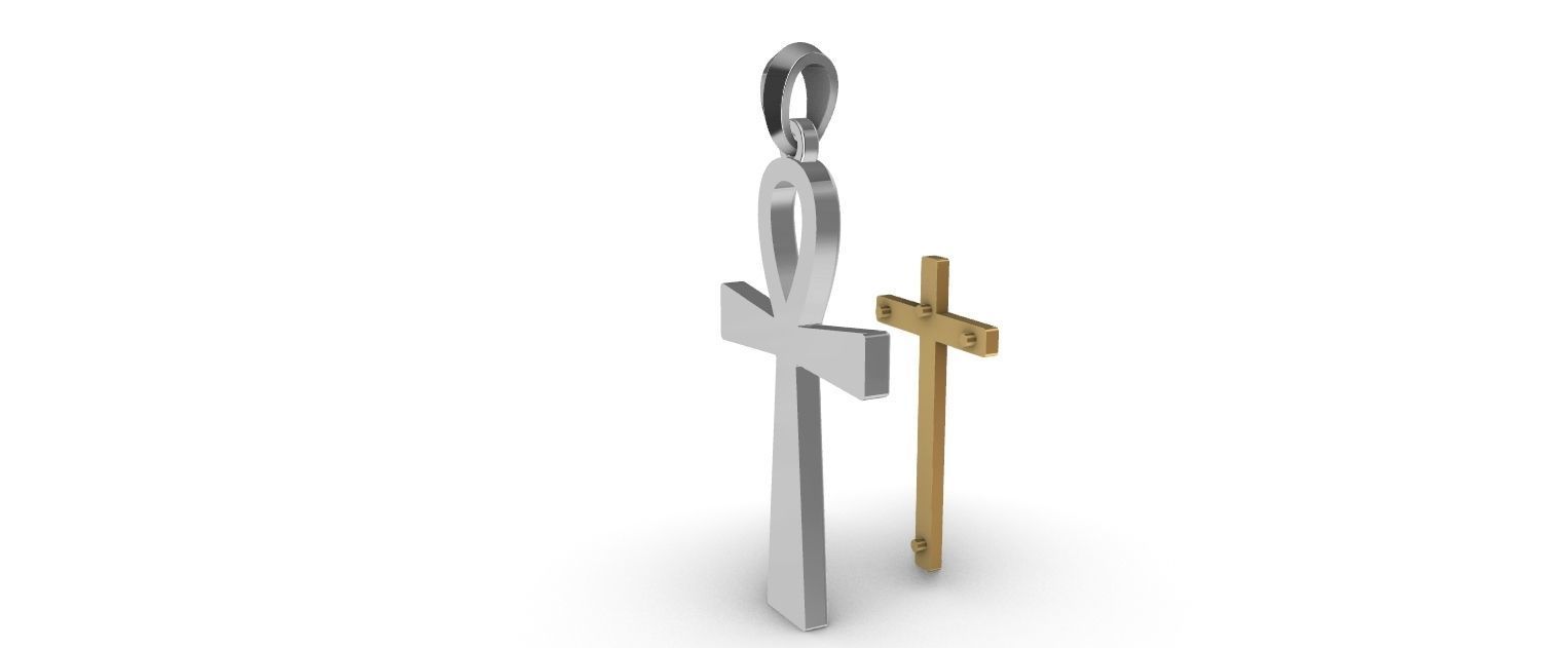 ANKH CROSS ANSATA fitting Pendant 3D print model_3