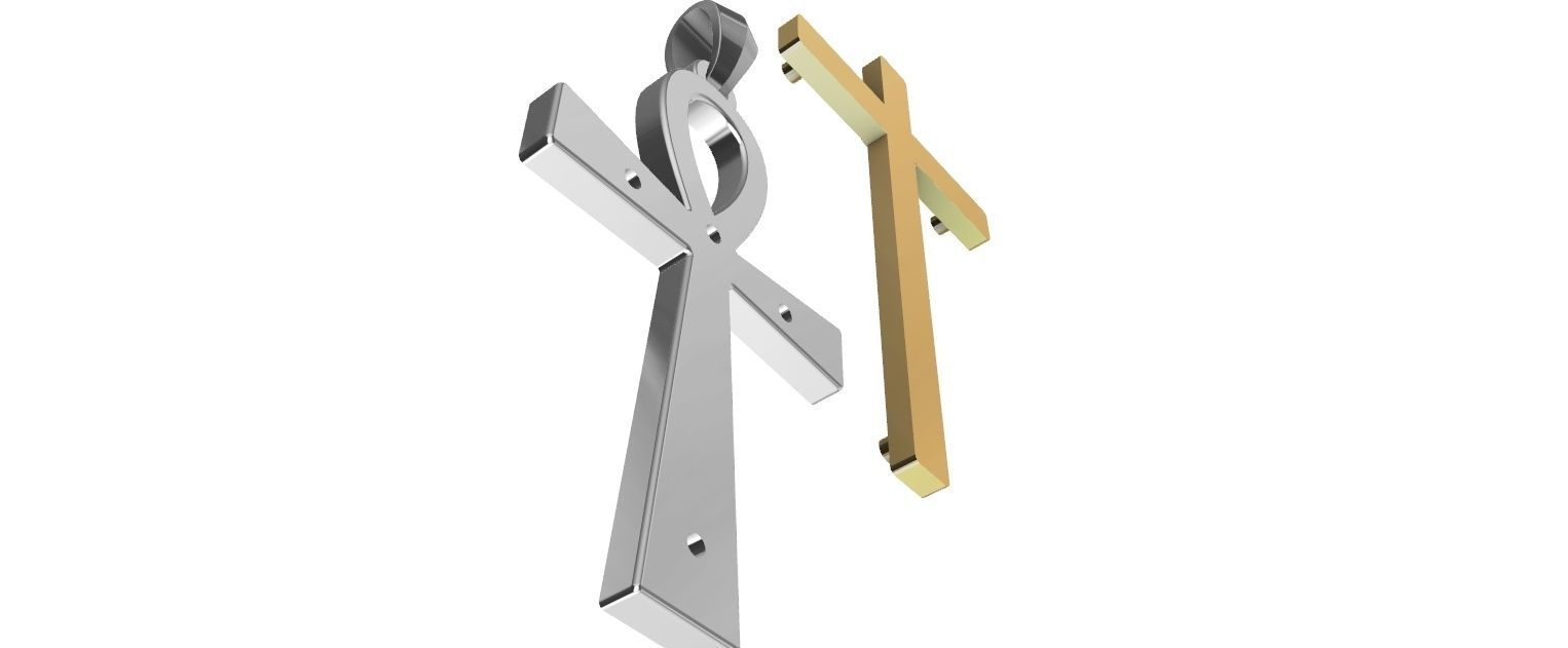 ANKH CROSS ANSATA fitting Pendant 3D print model_4
