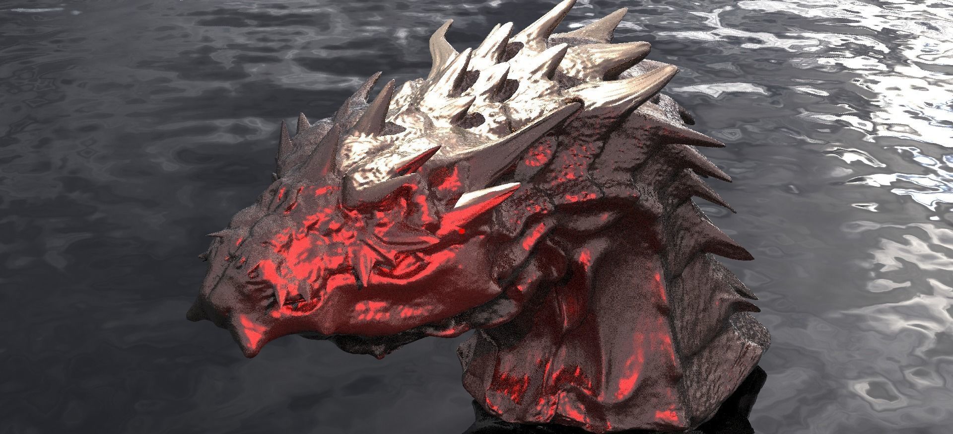 Great Wyvern Arthurian Dragon Scull  3D model_1
